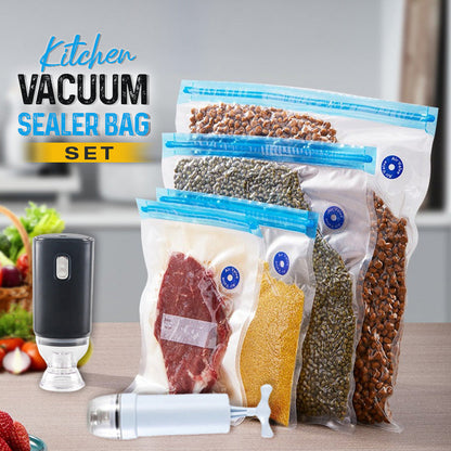 Set med påsar för vakuumförpackare i köket