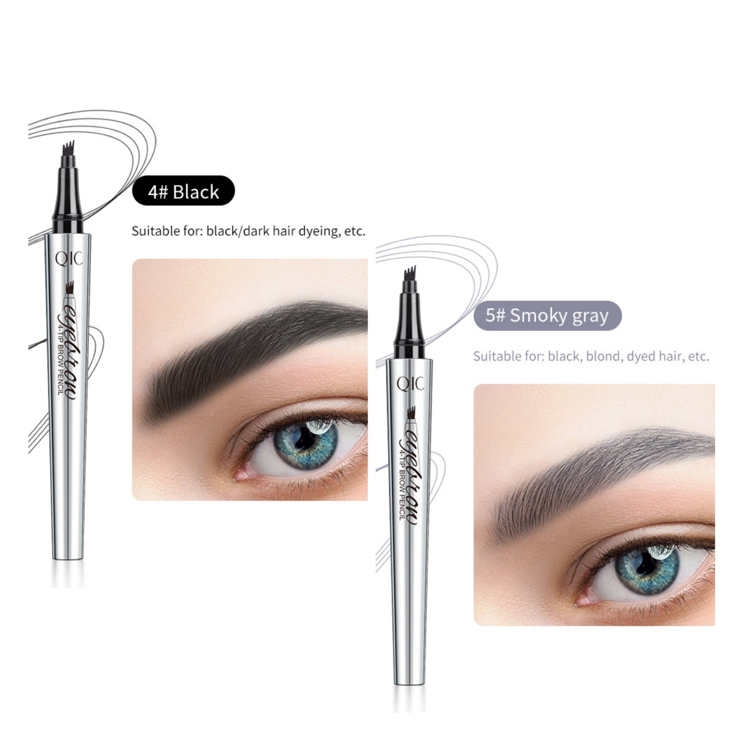 【🔥Köp 1 Få 1 Gratis】3D Vattentät Microblading Ögonbrynspenna 4 Gaffelspets Tatueringspenna
