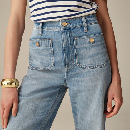 👖Tummy-Control Sailor byxor med vida ben⭐