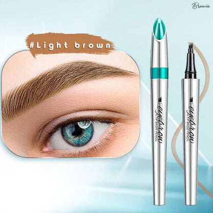 【🔥Köp 1 Få 1 Gratis】3D Vattentät Microblading Ögonbrynspenna 4 Gaffelspets Tatueringspenna