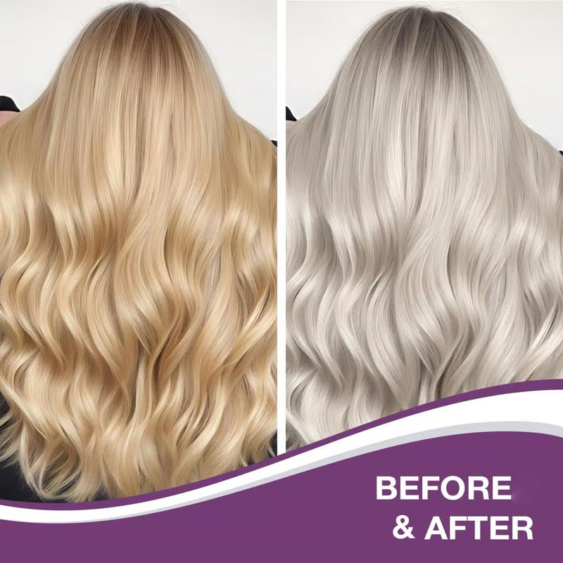 Lila Keratin Hårmask - Bevarar Färg & Neutraliserar Gula Toner För Blont, Silverfärgat, Grått och Slingat Hår