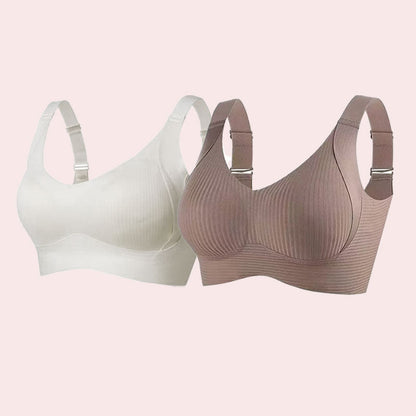 Köp 1 få 2 gratis🎁Ribbad push-up-bh för kvinnor med justerbar bygel