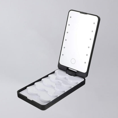 Resesminkborstset med LED-lampa