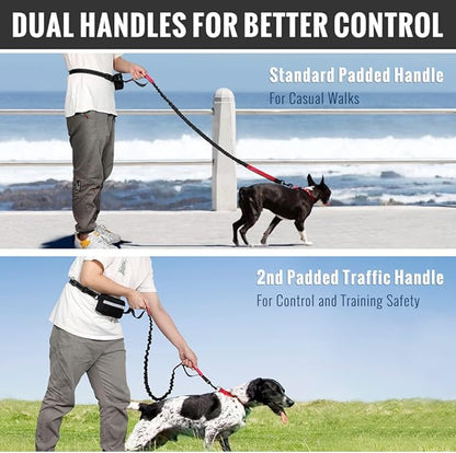 Handsfree Hundkoppel med Praktisk Midjeväska