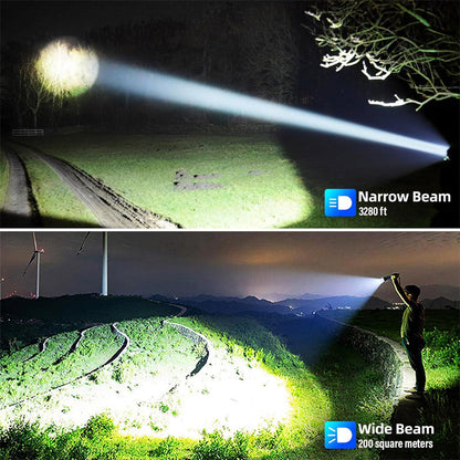 Utdragbar ficklampa med starkt ljus och zoom 🔦✨