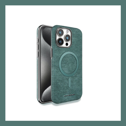 Telefonfodral i äkta läder - magnetisk laddning