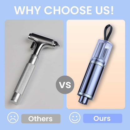 Nöd-Bilfönsterslagare med Bältesskärare