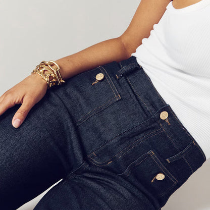 👖Tummy-Control Sailor byxor med vida ben⭐
