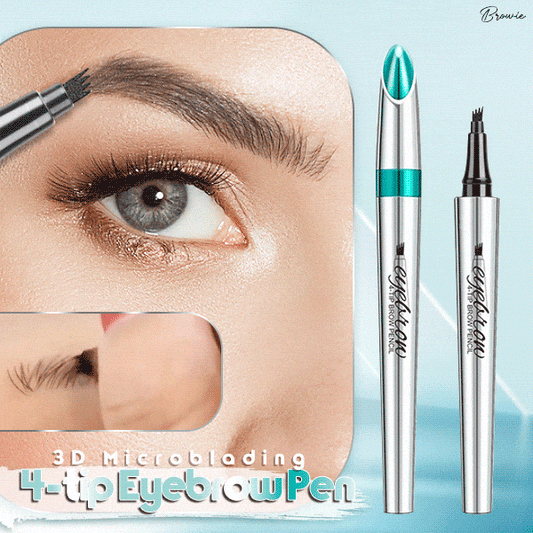 【🔥Köp 1 Få 1 Gratis】3D Vattentät Microblading Ögonbrynspenna 4 Gaffelspets Tatueringspenna