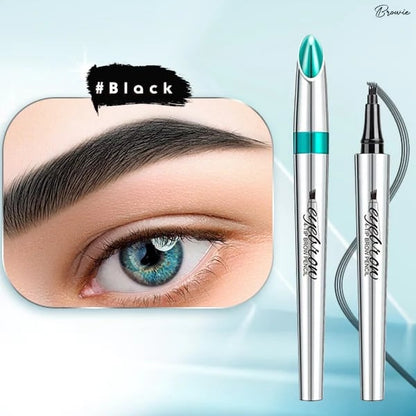 【🔥Köp 1 Få 1 Gratis】3D Vattentät Microblading Ögonbrynspenna 4 Gaffelspets Tatueringspenna