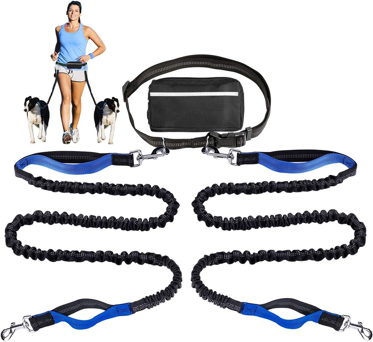 Handsfree Hundkoppel med Praktisk Midjeväska