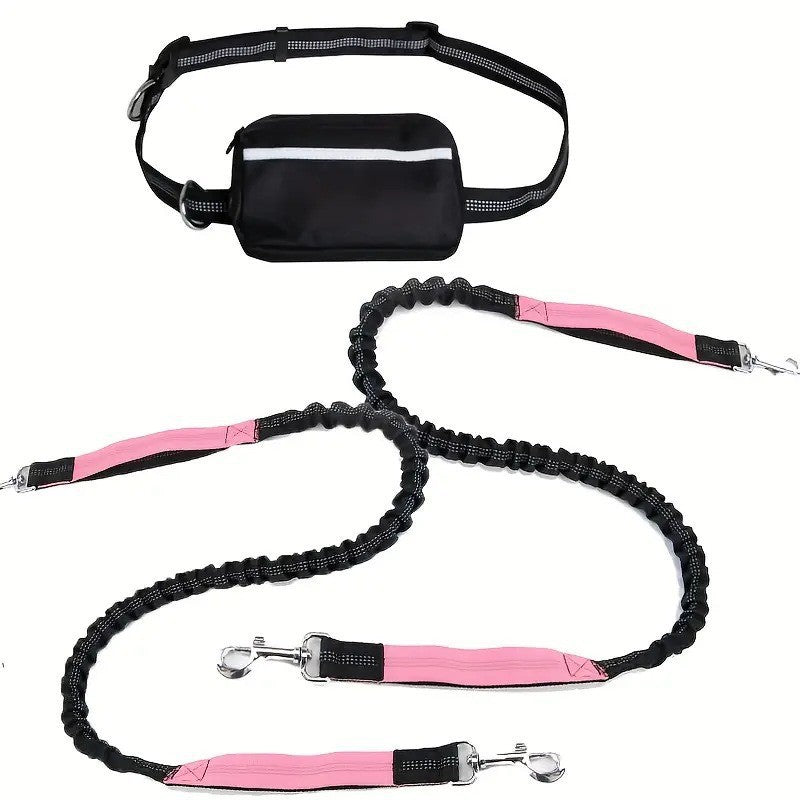Handsfree Hundkoppel med Praktisk Midjeväska