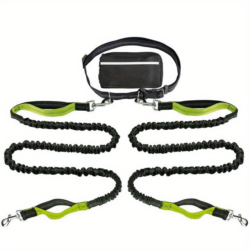 Handsfree Hundkoppel med Praktisk Midjeväska