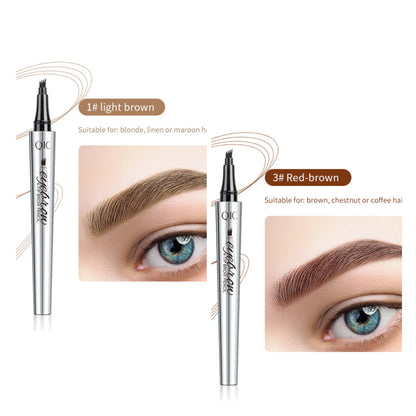 【🔥Köp 1 Få 1 Gratis】3D Vattentät Microblading Ögonbrynspenna 4 Gaffelspets Tatueringspenna