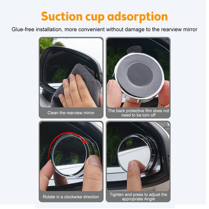 Sugkopp bil konvex dödvinkelspegel (1 set / 2 st)/Suction cup car convex wide-angle mirror (1 set / 2 pcs)Backspegel