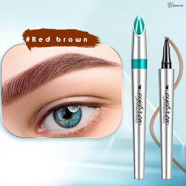 【🔥Köp 1 Få 1 Gratis】3D Vattentät Microblading Ögonbrynspenna 4 Gaffelspets Tatueringspenna