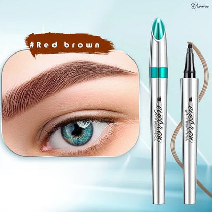 【🔥Köp 1 Få 1 Gratis】3D Vattentät Microblading Ögonbrynspenna 4 Gaffelspets Tatueringspenna