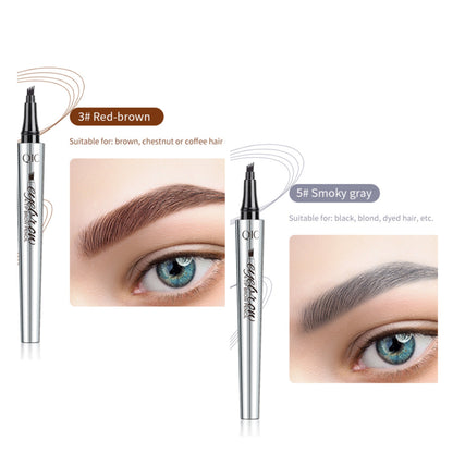 【🔥Köp 1 Få 1 Gratis】3D Vattentät Microblading Ögonbrynspenna 4 Gaffelspets Tatueringspenna