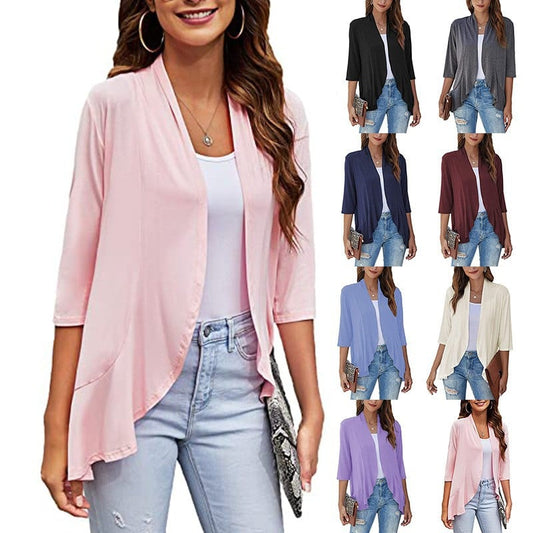 💖SIDSTA DAGENS RABATT REA 50% RABATT💖Smidiga lätta cardigans med öppen front för damer