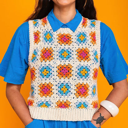 [50 unika design] Mormorsrutig virkkortssats