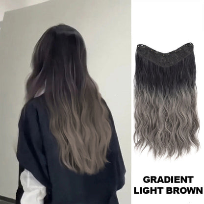 Gradient färg lockigt peruk bit/Gradient color curly wig piece