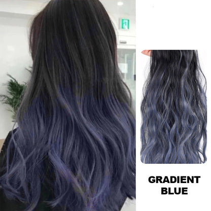 Gradient färg lockigt peruk bit/Gradient color curly wig piece