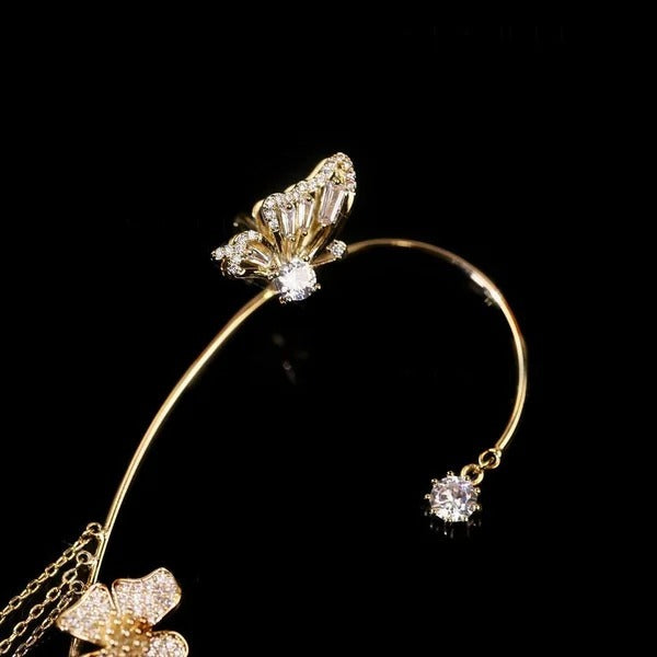 ✨🦋 Zirkoniaörhängen med fjärilstassar