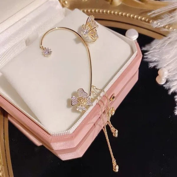 ✨🦋 Zirkoniaörhängen med fjärilstassar