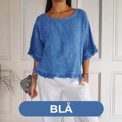 【M-2XL】🌿Sommartopp i bomullslinne med lös passform