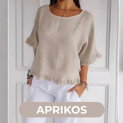 【M-2XL】🌿Sommartopp i bomullslinne med lös passform
