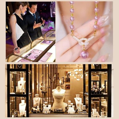 Halsband av naturliga pärlor