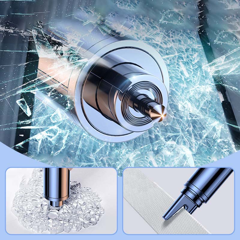 Nöd-Bilfönsterslagare med Bältesskärare