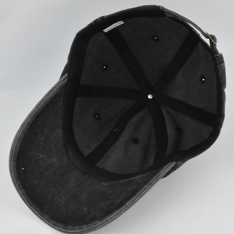 Söt Svart Vintage Basebollkeps Med Kattmotiv